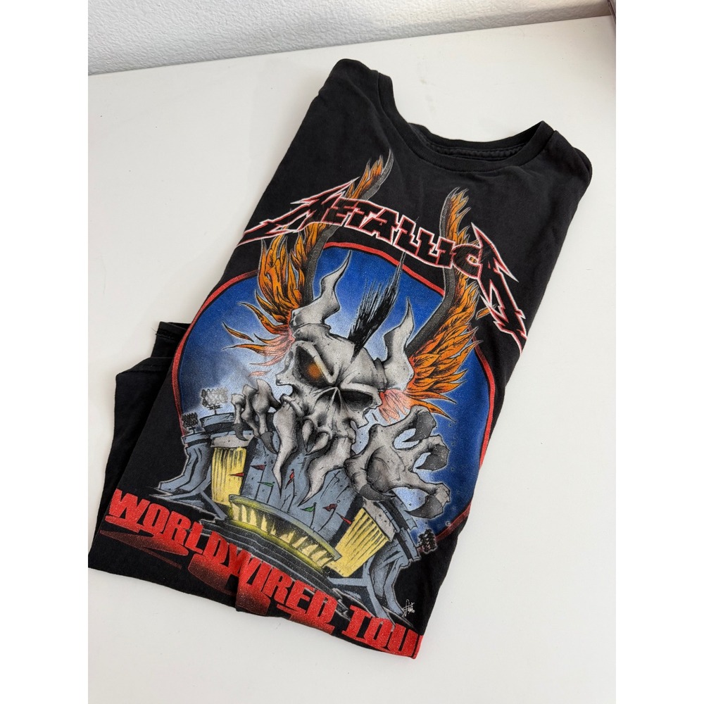 Metallica WorldWired Tour 2017 Pasadena Rose Bowl Graphic T-Shirt Mens Medium